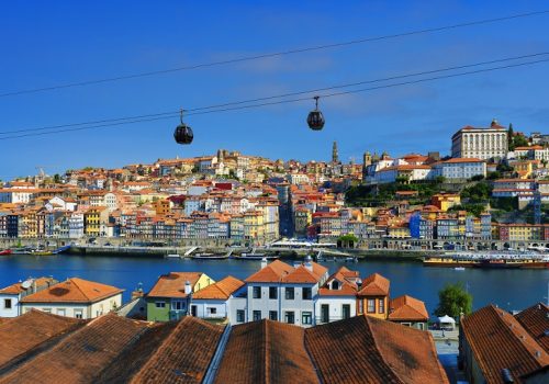 Famous view of Porto and Douro river, Portugal, Europe