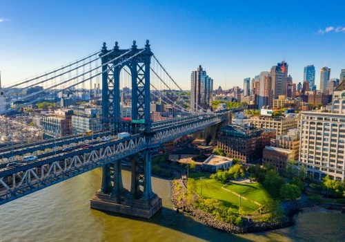 The beautiful Manhattan Bridge  in New York, USA